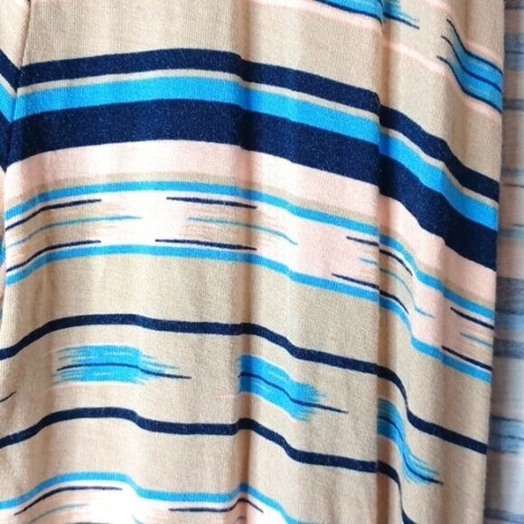 Lands' End Slinky Jersey Striped Cardigan Duster M - Picture 4 of 8